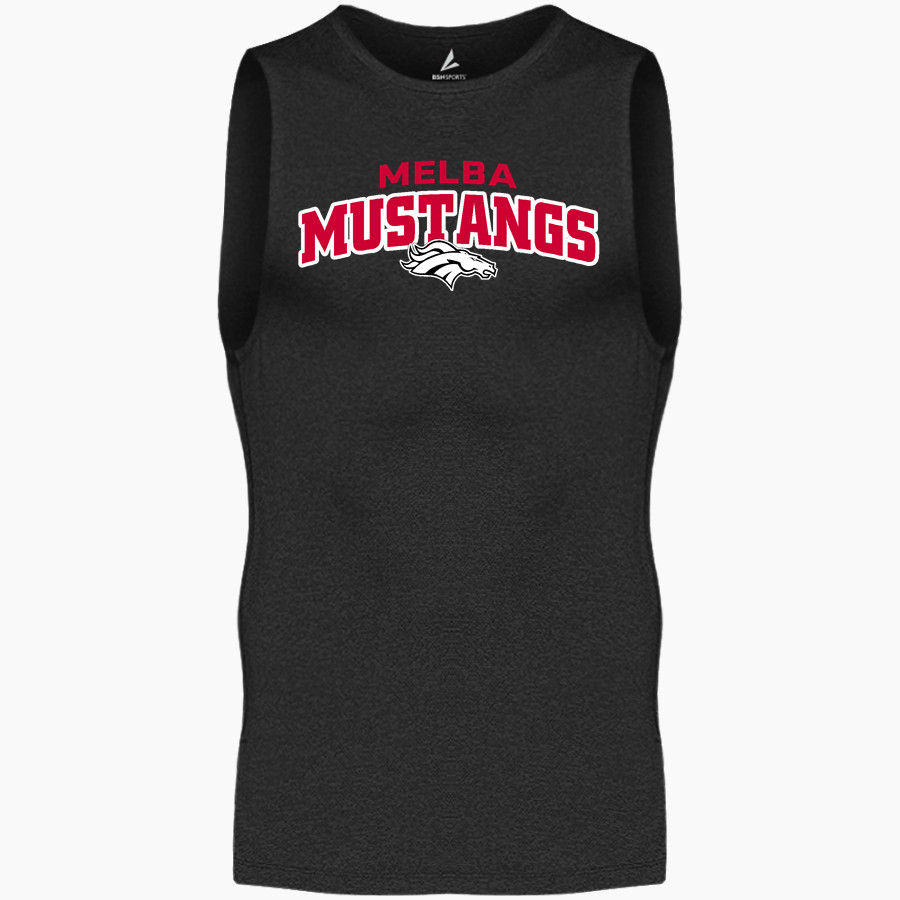 MELBA SENIOR HIGH SCHOOL MUSTANGS BSN SPORTS Men's Sleeveless Compression Top