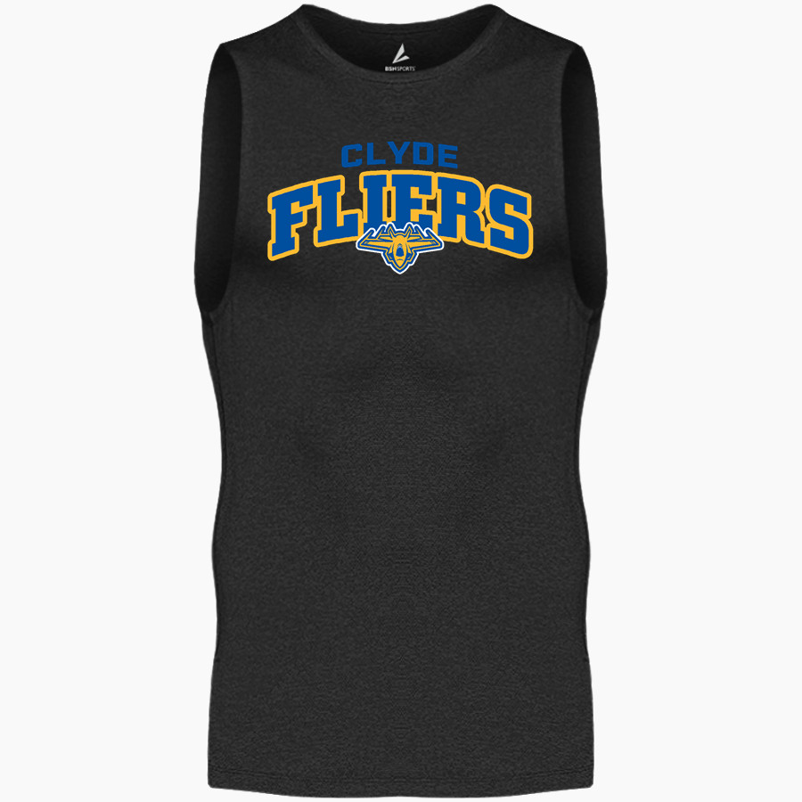 CLYDE HIGH SCHOOL FLIERS <span class="pdp-name-mascot">CLYDE FLIERS</span> BSN SPORTS Men's Sleeveless Compression Top