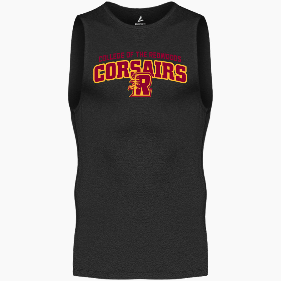 College of the Redwoods CORSAIRS <span class="pdp-name-mascot">College of the Redwoods CORSAIRS</span> BSN SPORTS Men's Sleeveless Compression Top