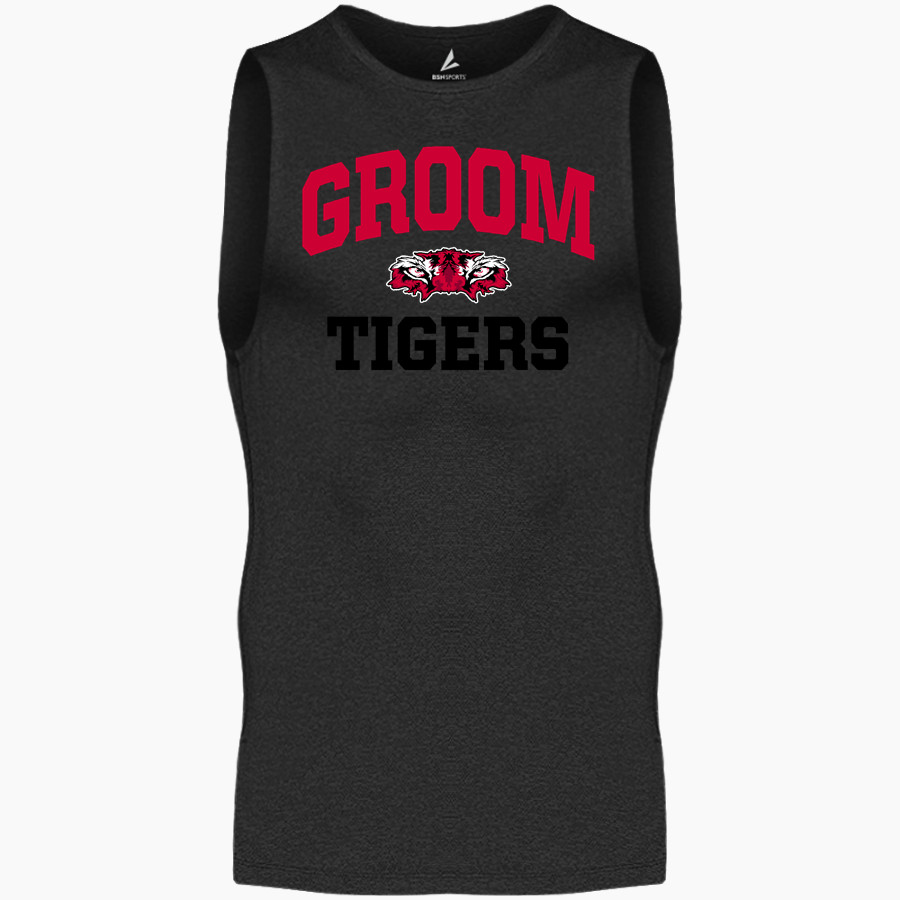 GROOM HIGH SCHOOL TIGERS <span class="pdp-name-mascot">GROOM TIGERS</span> BSN SPORTS Men's Sleeveless Compression Top