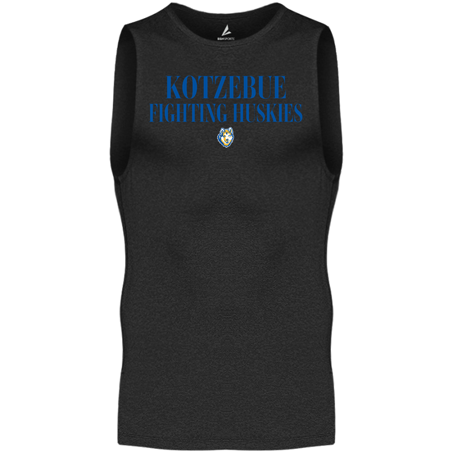 KOTZEBUE HIGH SCHOOL FIGHTING HUSKIES <span class="pdp-name-mascot">KOTZEBUE FIGHTING HUSKIES</span> BSN SPORTS Men's Sleeveless Compression Top