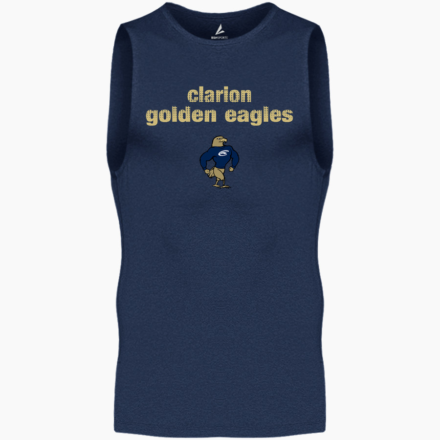 Clarion Golden Eagles <span class="pdp-name-mascot">Clarion - Penn West University Golden Eagles</span> BSN SPORTS Men's Sleeveless Compression Top
