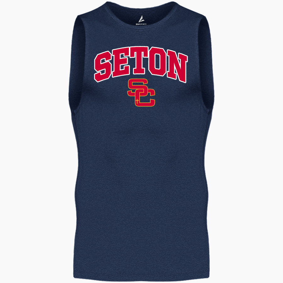 SETON CATHOLIC HIGH SCHOOL CARDINALS <span class="pdp-name-mascot">SETON CARDINALS</span> BSN SPORTS Men's Sleeveless Compression Top