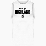 HIGHLAND HIGH SCHOOL HUSKIES BSN SPORTS Men's Sleeveless Compression Top Front Thumbnail