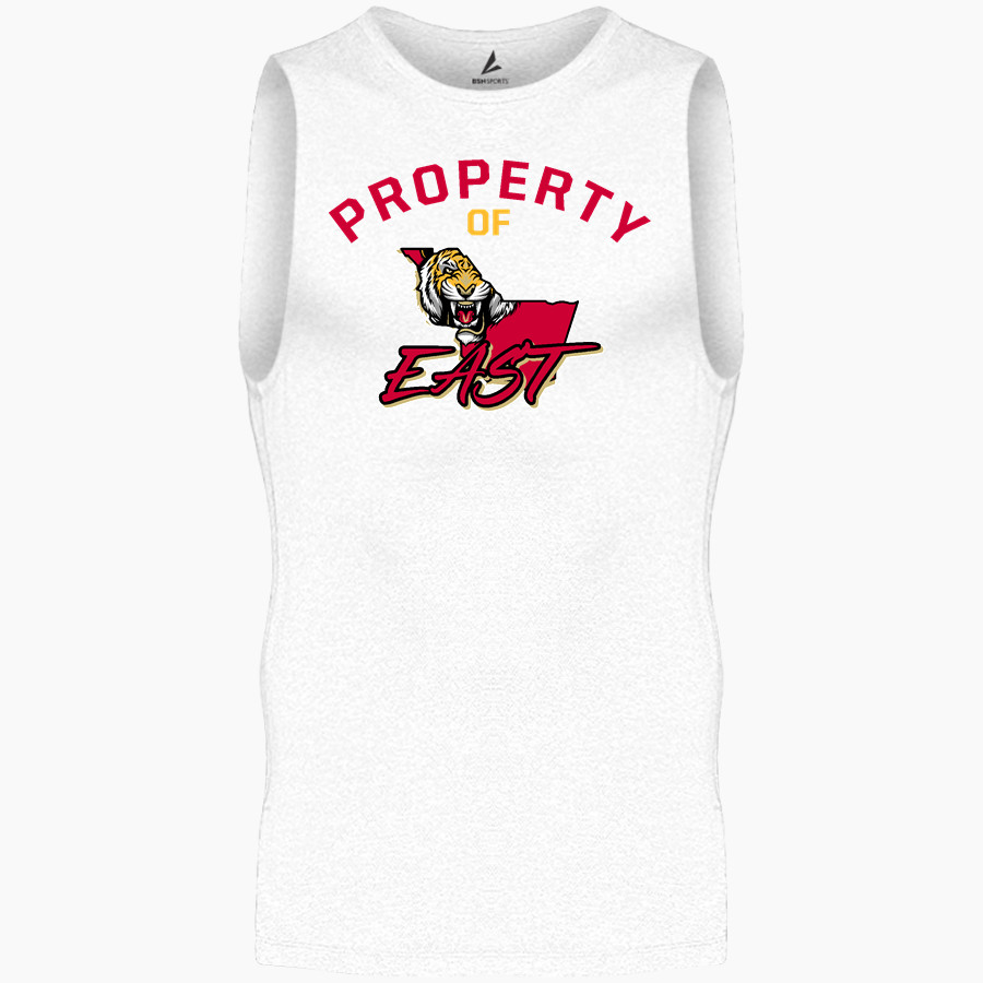 EAST IBERVILLE HIGH SCHOOL TIGERS <span class="pdp-name-mascot">EAST IBERVILLE TIGERS</span> BSN SPORTS Men's Sleeveless Compression Top