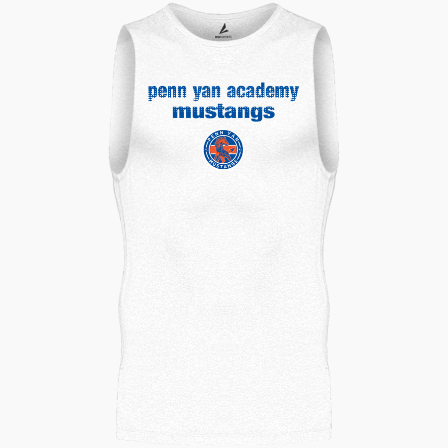 Penn Yan Academy Mustangs BSN SPORTS Men's Sleeveless Compression Top