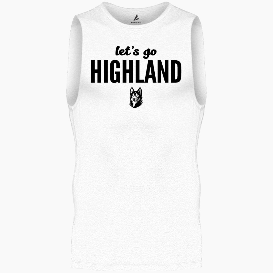 HIGHLAND HIGH SCHOOL HUSKIES BSN SPORTS Men's Sleeveless Compression Top