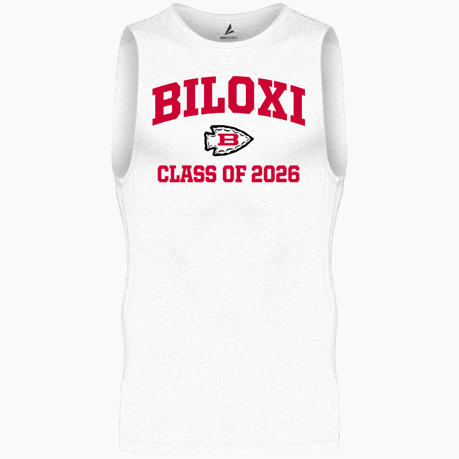BILOXI HIGH SCHOOL INDIANS BSN SPORTS Men's Sleeveless Compression Top