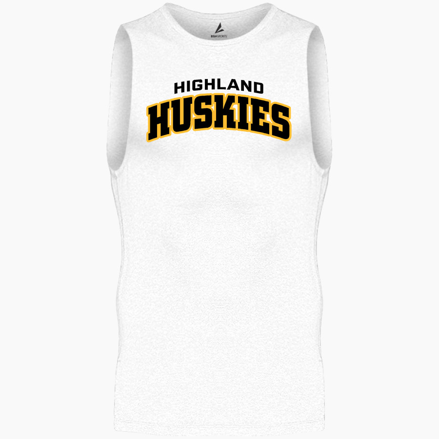 HIGHLAND HIGH SCHOOL HUSKIES BSN SPORTS Men's Sleeveless Compression Top