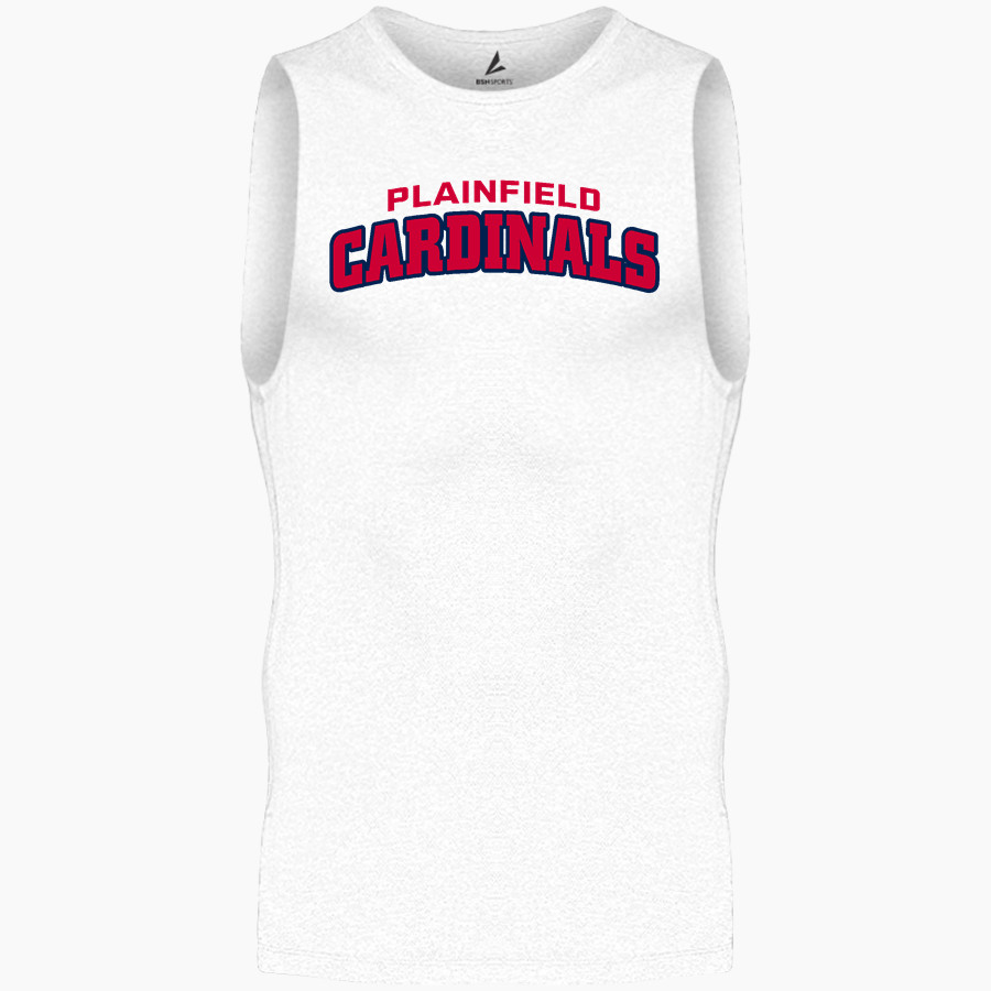 PLAINFIELD HIGH SCHOOL CARDINALS BSN SPORTS Men's Sleeveless Compression Top