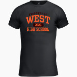 WEST HIGH SCHOOL COWBOYS BSN SPORTS Youth Short Sleeve Compression Top Front Thumbnail