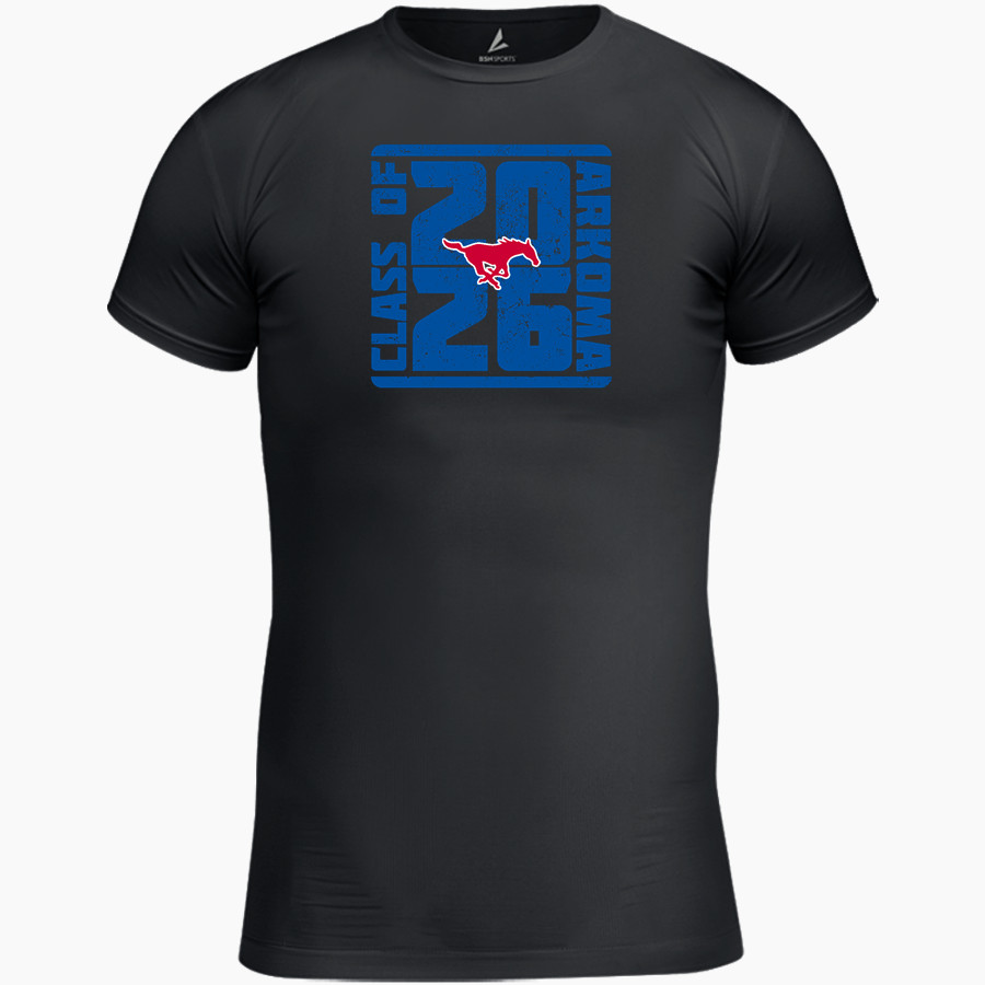 ARKOMA HIGH SCHOOL MUSTANGS <span class="pdp-name-mascot">ARKOMA MUSTANGS</span> BSN SPORTS Youth Short Sleeve Compression Top