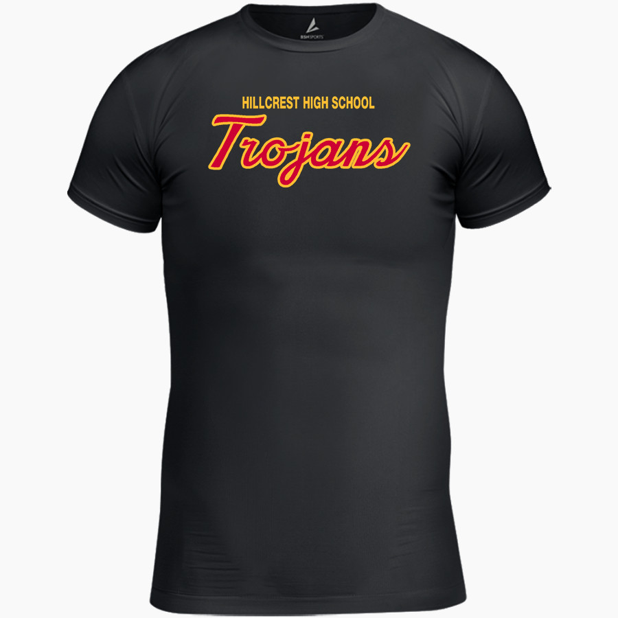 HILLCREST HIGH SCHOOL TROJANS <span class="pdp-name-mascot">Hillcrest High School TROJANS</span> BSN SPORTS Youth Short Sleeve Compression Top