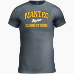 Manteo Redskins BSN SPORTS Youth Short Sleeve Compression Top Front Thumbnail