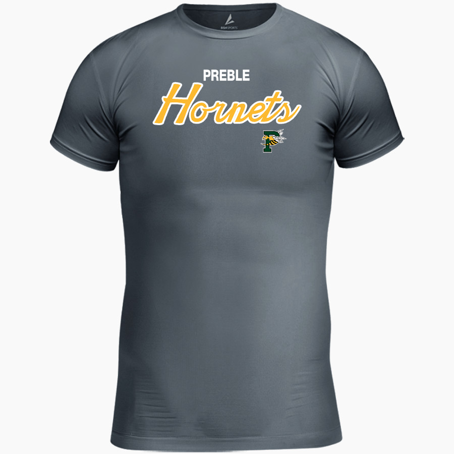 PREBLE HIGH SCHOOL HORNETS BSN SPORTS Youth Short Sleeve Compression Top