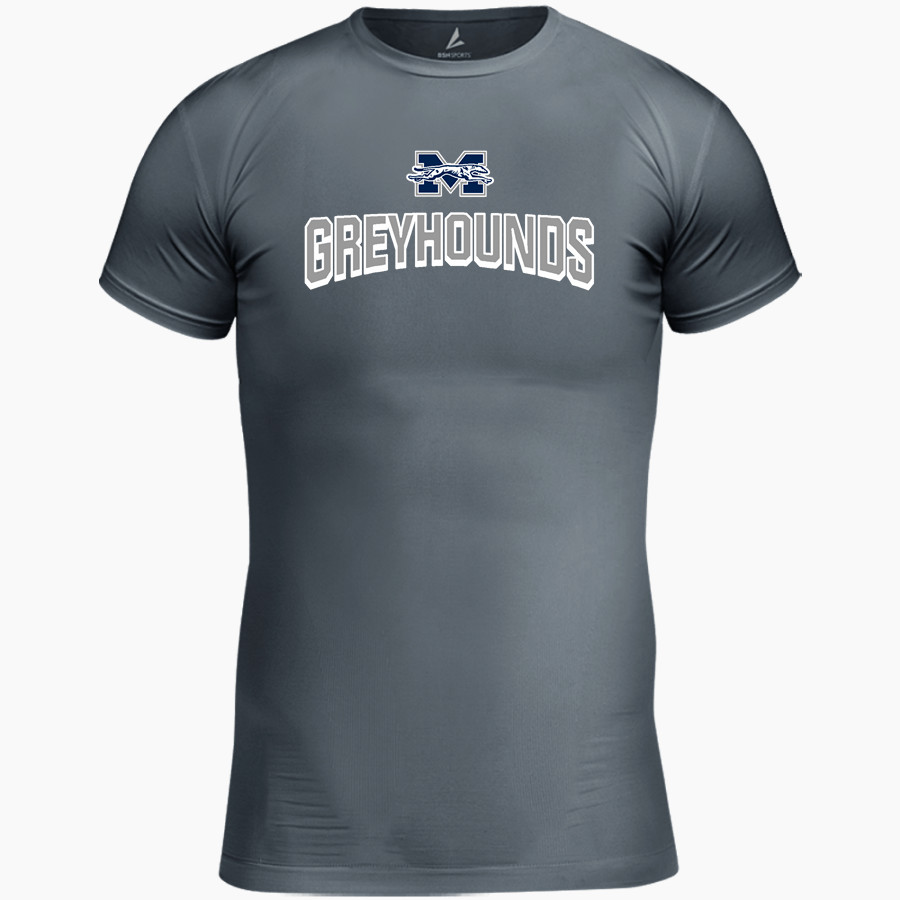 Moravian University Greyhounds <span class="pdp-name-mascot">Moravian University Greyhounds</span> BSN SPORTS Youth Short Sleeve Compression Top