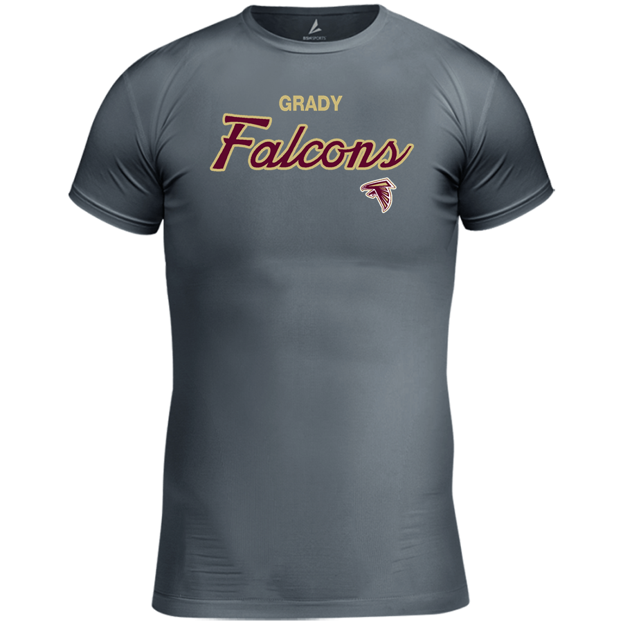WM E GRADY VOC TECH SCHOOL FALCONS <span class="pdp-name-mascot">GRADY HIGH SCHOOL FALCONS</span> BSN SPORTS Youth Short Sleeve Compression Top