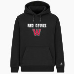 WILLISTON HIGH SCHOOL RED DEVILS BSN SPORTS Men's Cotton Rich Fleece Hoodie Front Thumbnail