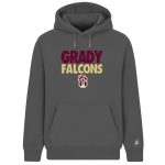 WM E GRADY VOC TECH SCHOOL FALCONS <span class="pdp-name-mascot">GRADY HIGH SCHOOL FALCONS</span> BSN SPORTS Men's Cotton Rich Fleece Hoodie Front Thumbnail