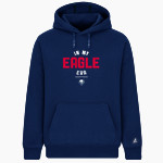 CORNERSTONE Eagles BSN SPORTS Men's Cotton Rich Fleece Hoodie Front Thumbnail