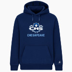 CHESAPEAKE HIGH SCHOOL BAYHAWKS BSN SPORTS Men's Cotton Rich Fleece Hoodie Front Thumbnail