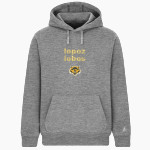 LOPEZ HIGH SCHOOL LOBOS <span class="pdp-name-mascot">LOPEZ LOBOS</span> BSN SPORTS Men's Cotton Rich Fleece Hoodie Front Thumbnail