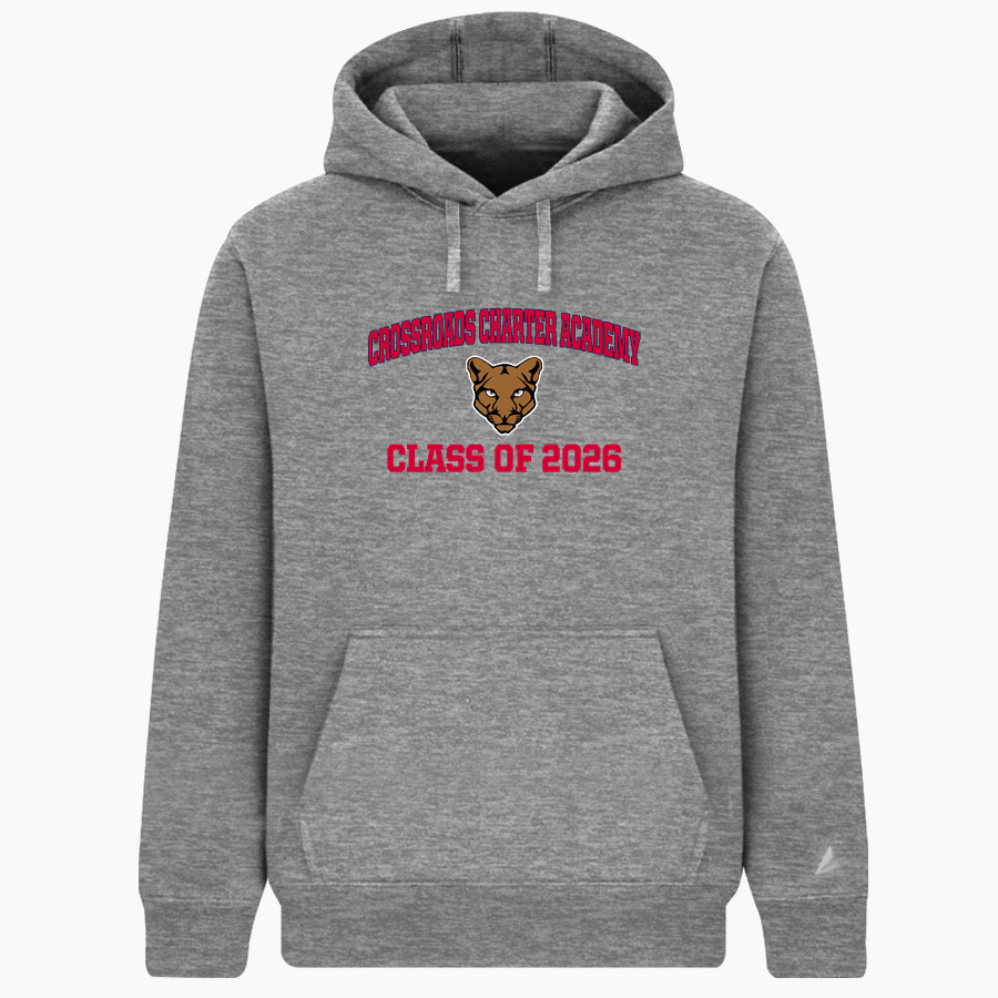CROSSROADS CHARTER ACADEMY COUGARS BSN SPORTS Men's Cotton Rich Fleece Hoodie