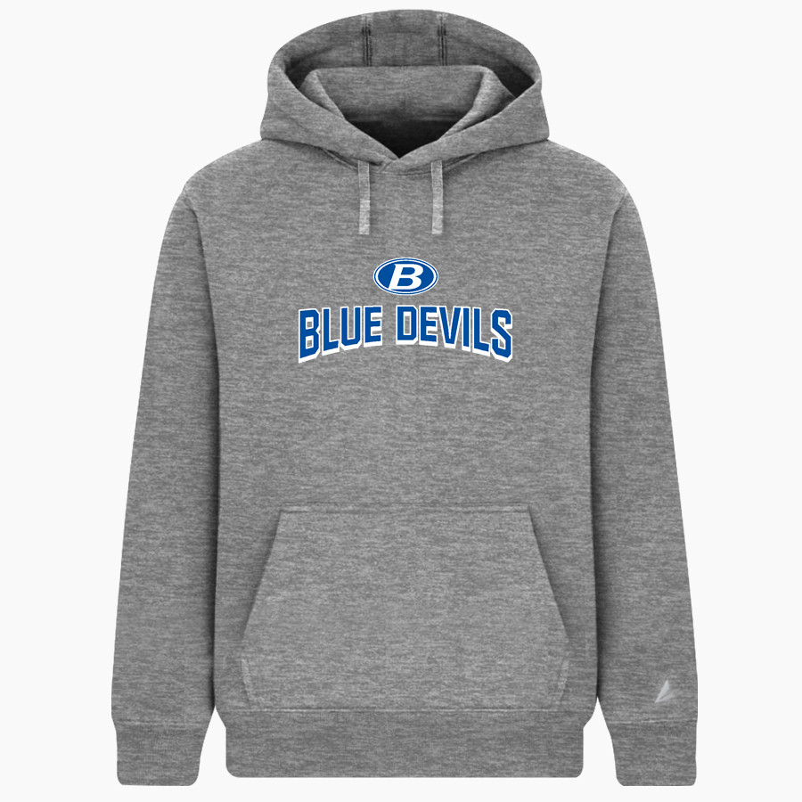 BRUNSWICK ATHLETIC FOUNDATION GO BIG BLUE <span class="pdp-name-mascot">BRUNSWICK BLUE DEVILS</span> BSN SPORTS Men's Cotton Rich Fleece Hoodie