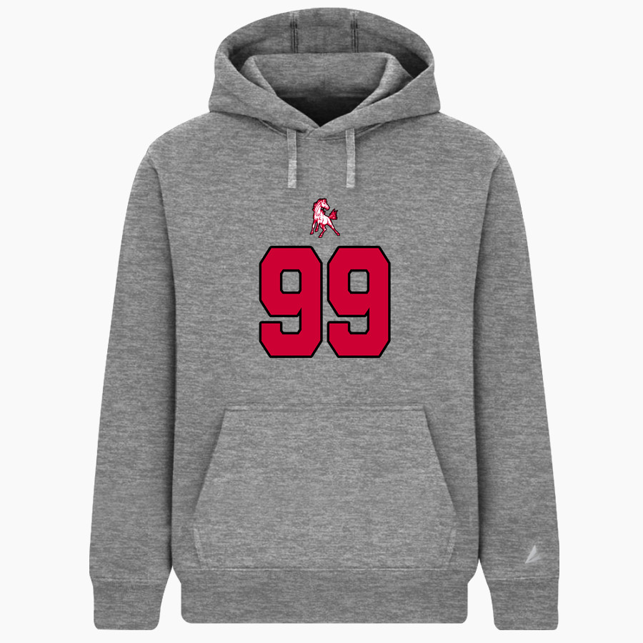 FRONTIER HIGH SCHOOL MUSTANGS BSN SPORTS Men's Cotton Rich Fleece Hoodie