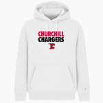 CHURCHILL HIGH SCHOOL CHARGERS BSN SPORTS Men's Cotton Rich Fleece Hoodie Front Thumbnail