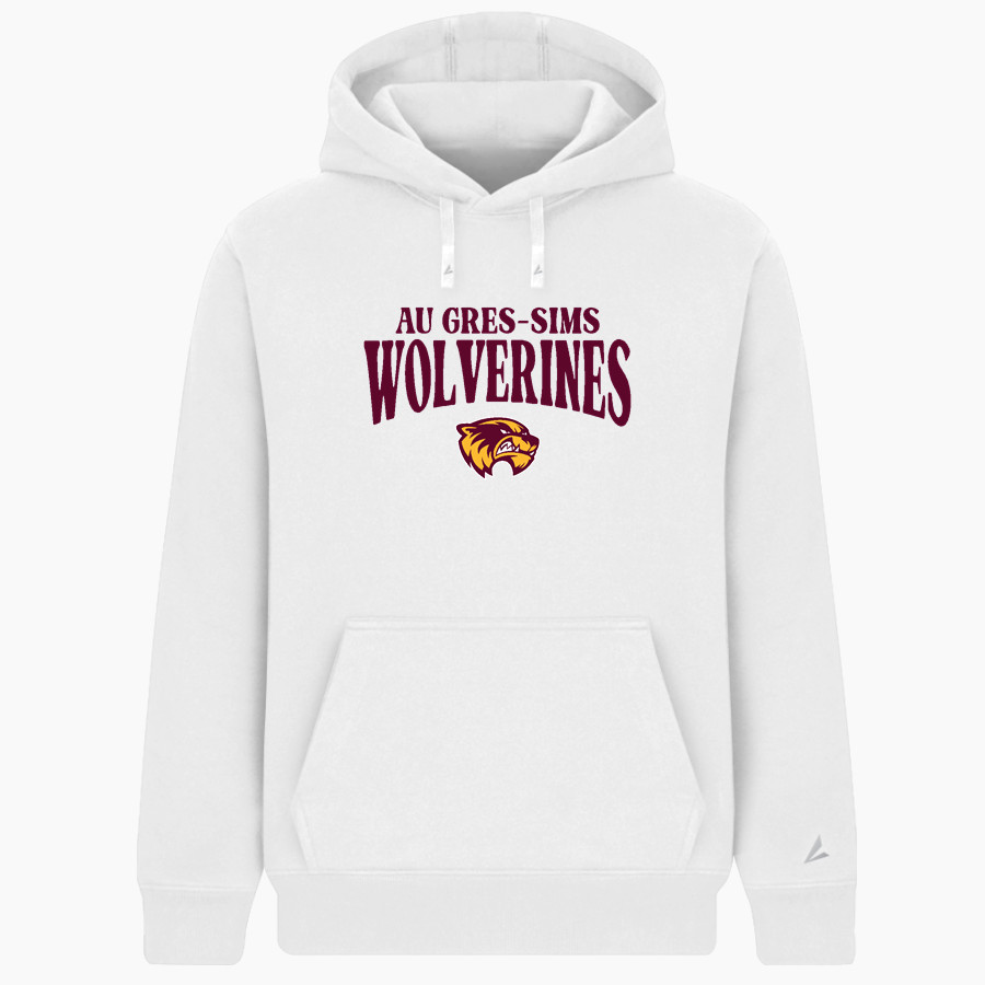 Au Gres-Sims HIGH SCHOOL WOLVERINES <span class="pdp-name-mascot">AU GRES - SIMS WOLVERINES</span> BSN SPORTS Men's Cotton Rich Fleece Hoodie