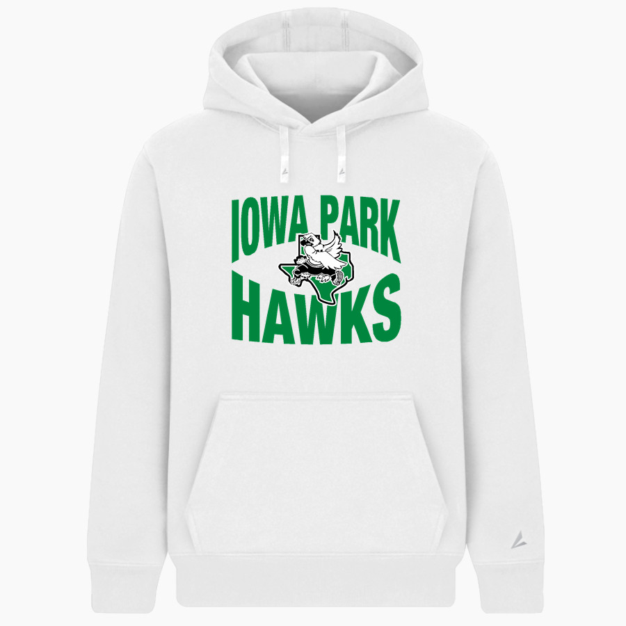 IOWA PARK HIGH SCHOOL HAWKS BSN SPORTS Men's Cotton Rich Fleece Hoodie