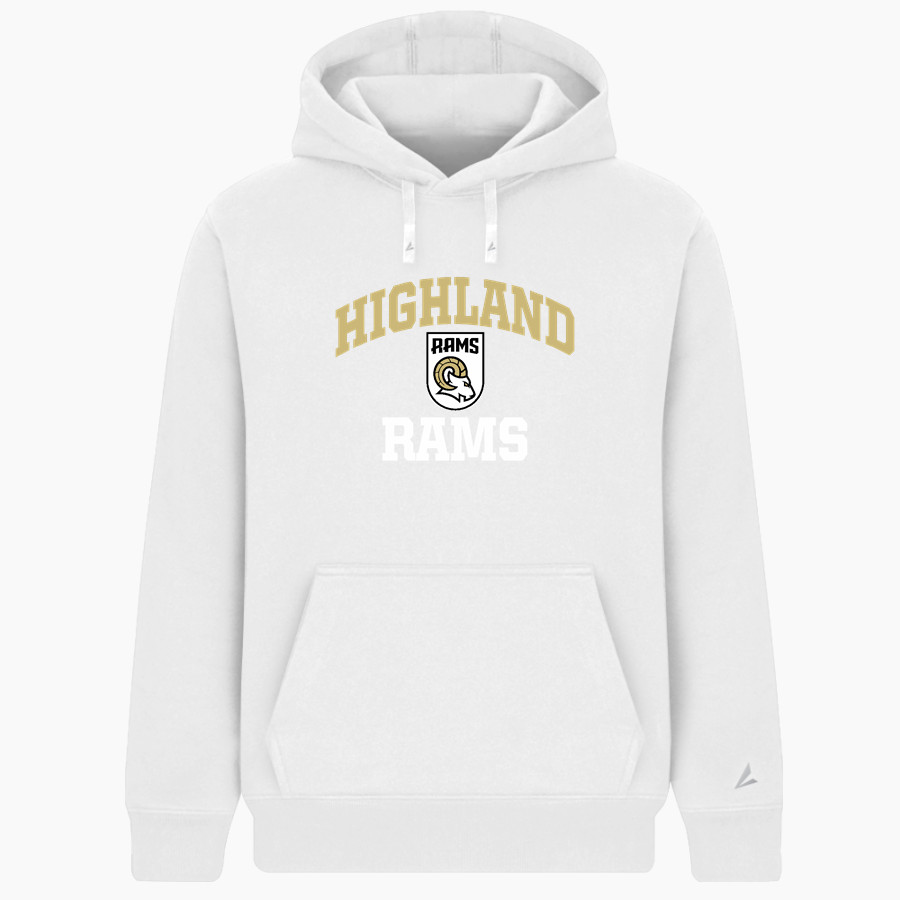 HIGHLAND HIGH SCHOOL RAMS <span class="pdp-name-mascot">HIGHLAND RAMS</span> BSN SPORTS Men's Cotton Rich Fleece Hoodie