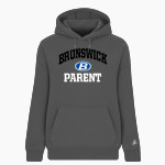 BRUNSWICK ATHLETIC FOUNDATION GO BIG BLUE <span class="pdp-name-mascot">BRUNSWICK BLUE DEVILS</span> BSN SPORTS Women's Cotton Rich Fleece Hoodie Front Thumbnail