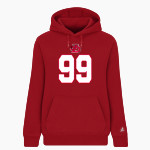 Jamesville DeWitt Red Rams BSN SPORTS Women's Cotton Rich Fleece Hoodie Front Thumbnail