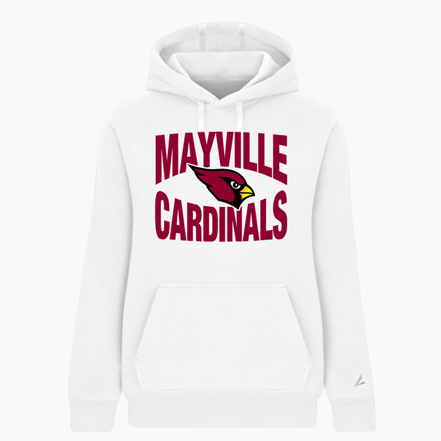MAYVILLE HIGH SCHOOL CARDINALS BSN SPORTS Women's Cotton Rich Fleece Hoodie