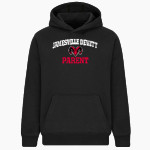 Jamesville DeWitt Red Rams BSN SPORTS Youth Cotton Rich Fleece Hoodie Front Thumbnail