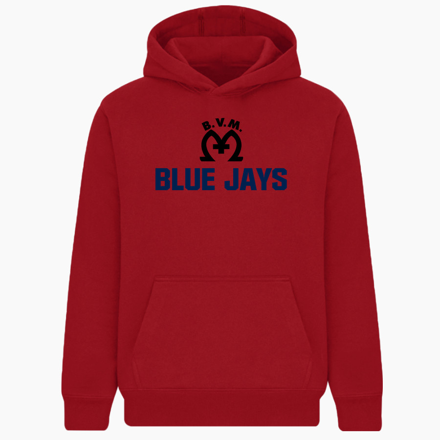 Maternity Bvm Blue Jays <span class="pdp-name-mascot">Maternity Bvm Blue Jays</span> BSN SPORTS Youth Cotton Rich Fleece Hoodie