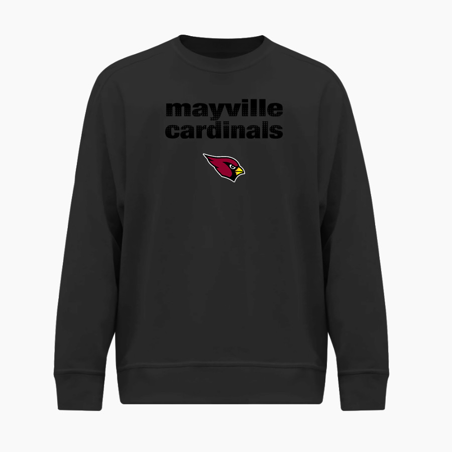 MAYVILLE HIGH SCHOOL CARDINALS BSN SPORTS Men's Cotton Rich Fleece Crew Neck