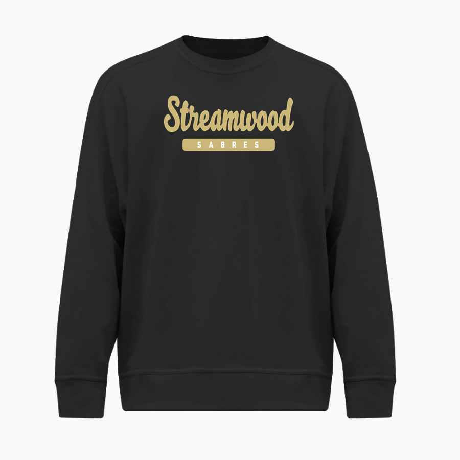 STREAMWOOD HIGH SCHOOL SABRES <span class="pdp-name-mascot">STREAMWOOD SABRES</span> BSN SPORTS Men's Cotton Rich Fleece Crew Neck