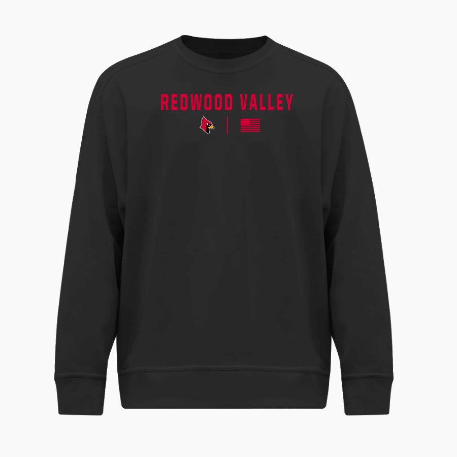 REDWOOD VALLEY HIGH SCHOOL CARDINALS <span class="pdp-name-mascot">REDWOOD VALLEY CARDINALS</span> BSN SPORTS Men's Cotton Rich Fleece Crew Neck