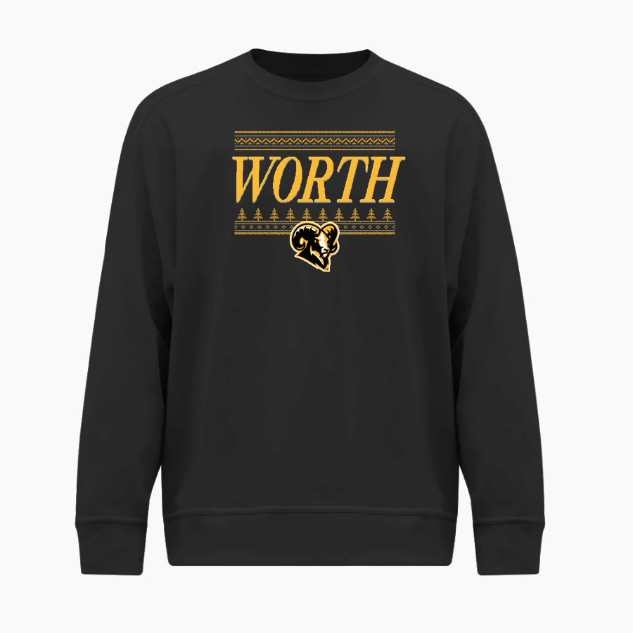 Worth Rams BSN SPORTS Men's Cotton Rich Fleece Crew Neck