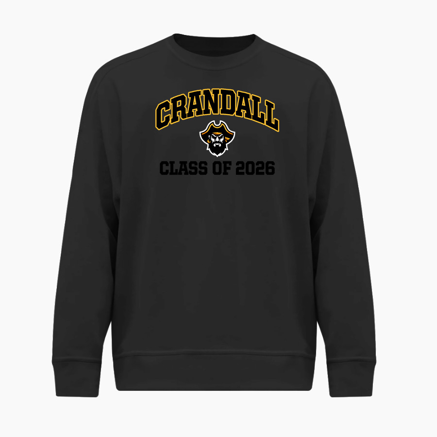 CRANDALL HIGH SCHOOL PIRATES <span class="pdp-name-mascot">CRANDALL PIRATES</span> BSN SPORTS Men's Cotton Rich Fleece Crew Neck