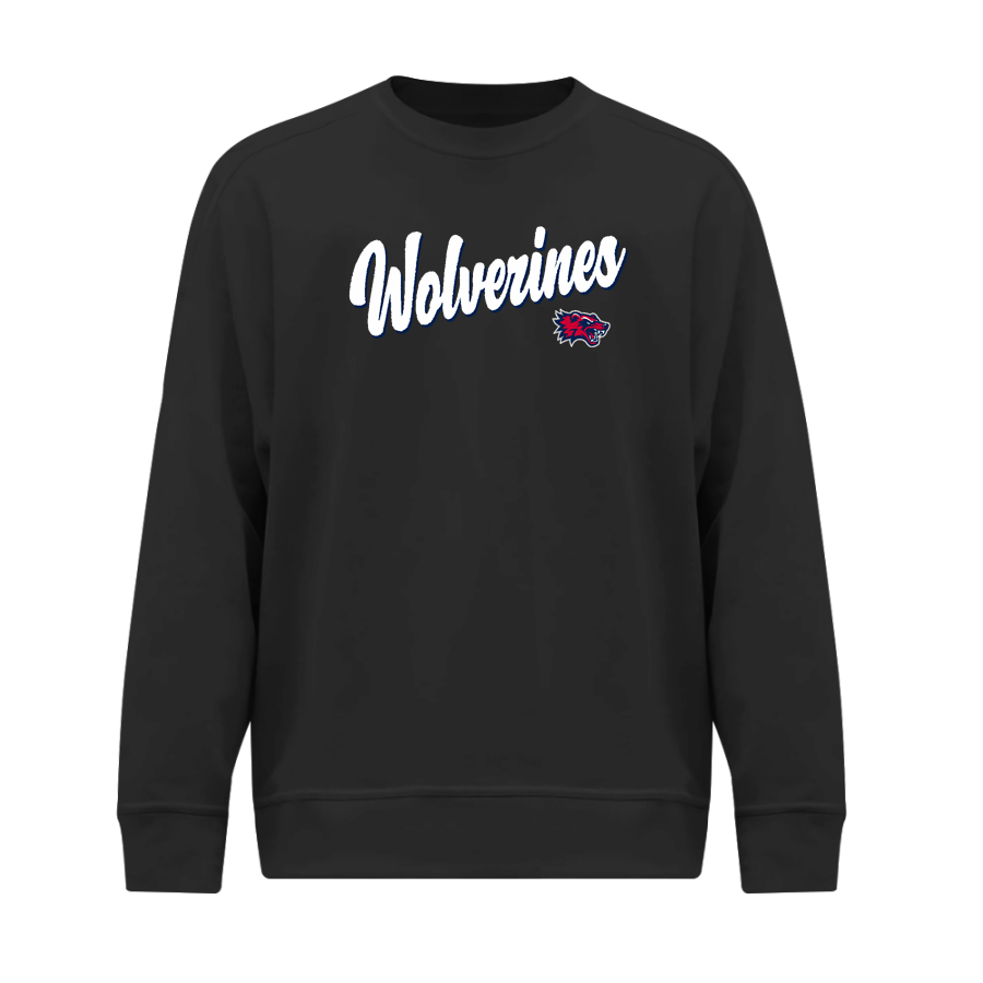 Frontier Academy Wolverines <span class="pdp-name-mascot">Frontier Academy Wolverines</span> BSN SPORTS Men's Cotton Rich Fleece Crew Neck