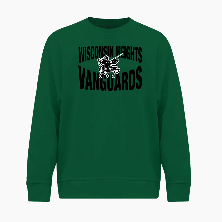 Wisconsin Heights High School Vanguards BSN SPORTS Men's Cotton Rich Fleece Crew Neck