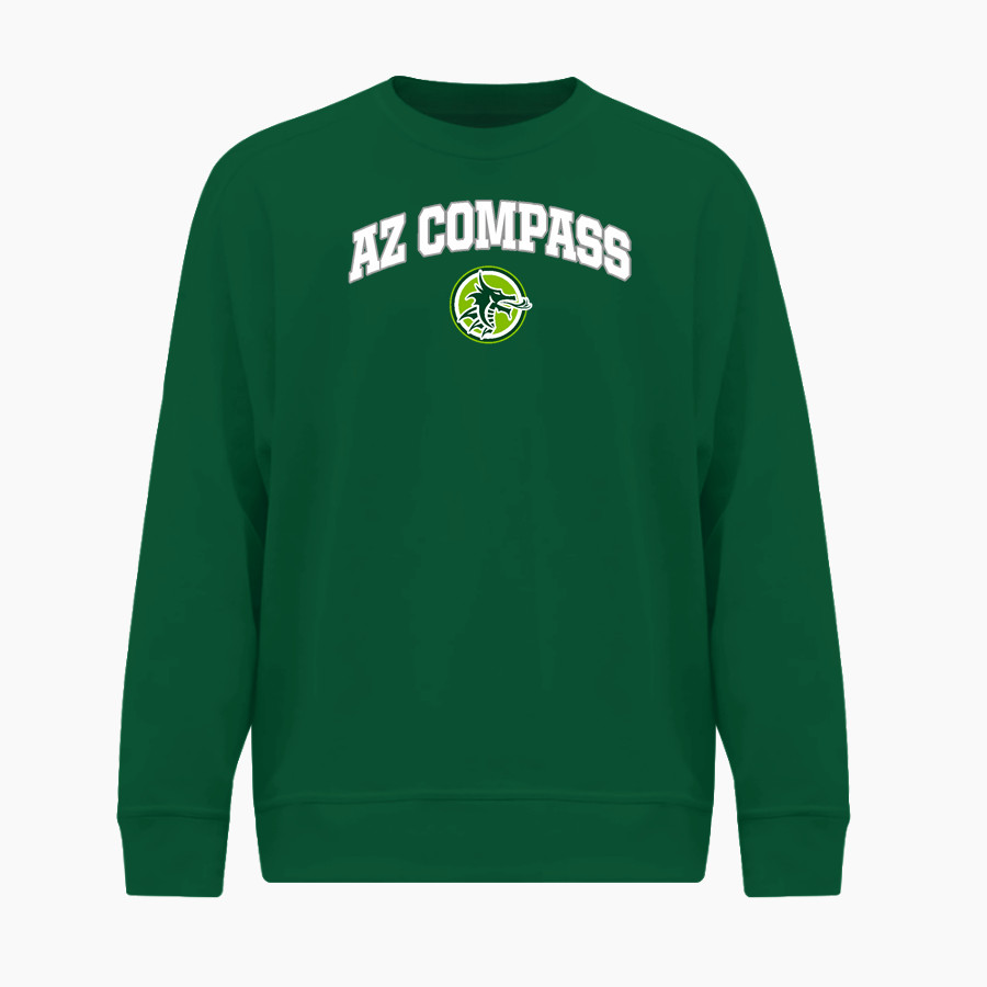 AZ Compass DRAGONS BSN SPORTS Men's Cotton Rich Fleece Crew Neck