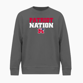 BSN SPORTS Men's Cotton Rich Fleece Crew Neck