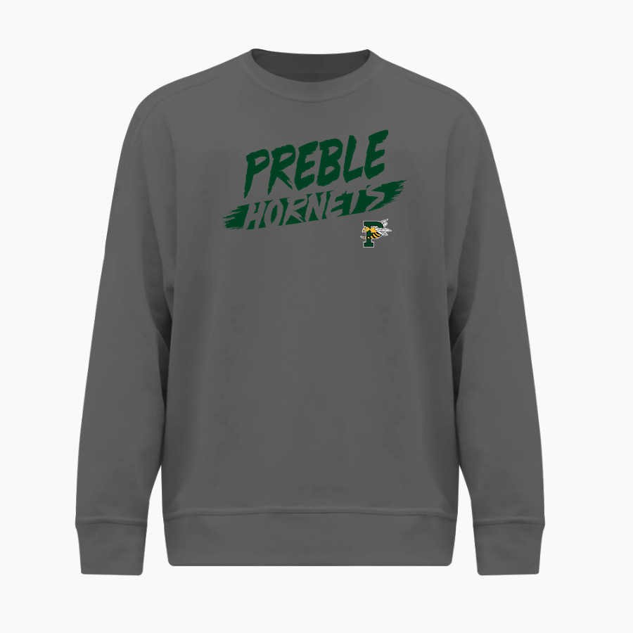 PREBLE HIGH SCHOOL HORNETS BSN SPORTS Men's Cotton Rich Fleece Crew Neck