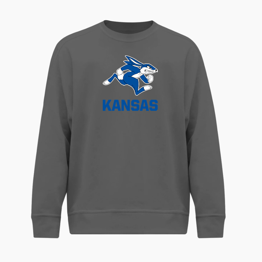 Kansas Jackrabbits BSN SPORTS Men's Cotton Rich Fleece Crew Neck