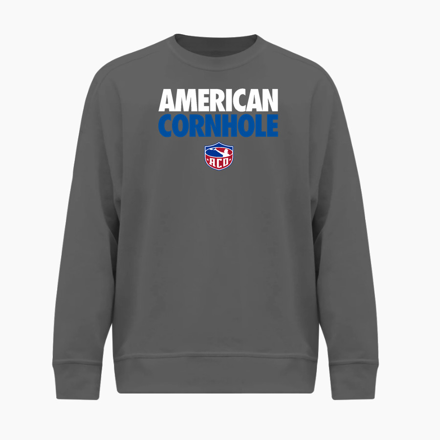 American Cornhole BSN SPORTS Men's Cotton Rich Fleece Crew Neck
